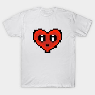 Pixel Heart 8-bit cute cartoon in love T-Shirt